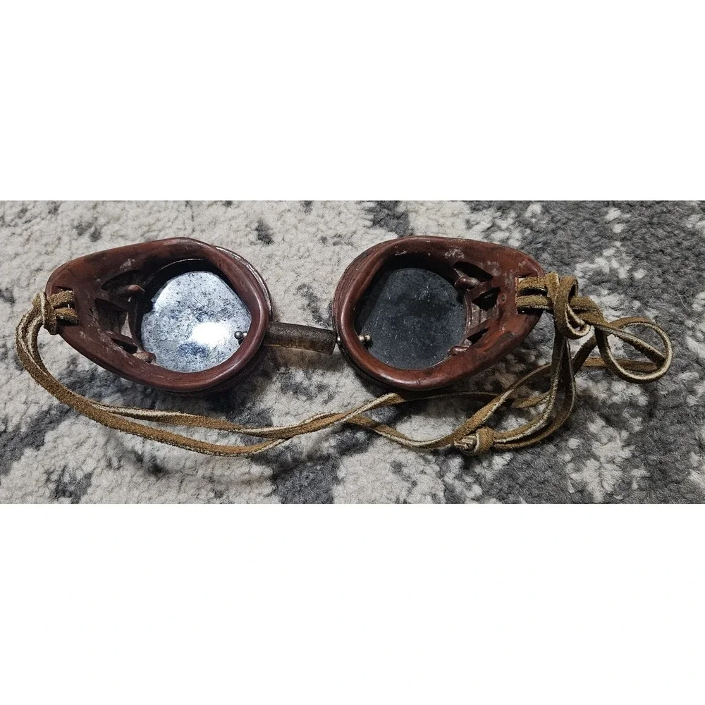 Vintage Bakelite Welding Goggles w/ Extra Lens Steampunk Cosplay
